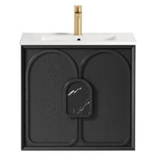 Laguna MKII 600mm Wall Hung Single Vanity with Ceramic Countertop